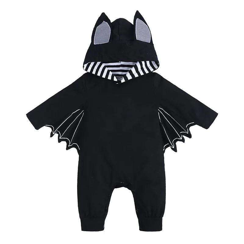 Infant Halloween Bat Romper Long Sleeve Baby Jumpsuit